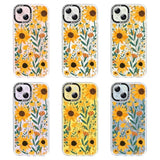 For Iphone 14 Case, [Crashproof 11Ft Military-Grade Drop Protection] [Anti-Yellowing & Anti-Peel] Clear Shockproof Tpu Bumper Slim Phone Case For Iphone 14 Cover Case-Sunflowers