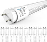 10 Pack 4FT T8 LED Bulbs 18W 2200LM 6000K Single End Ballast Bypass Clear Lens
