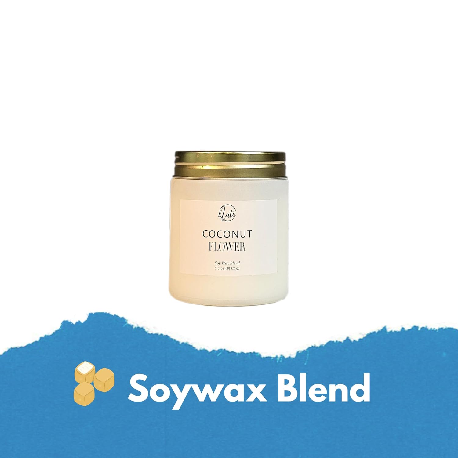 Golden Garden Tomato - Vine & Basil Scented Candle – 6.5Oz Frosted Sage Glass Jar With Gold Screw Lid – Single Cotton Wick, 33H, Smokeless (White)