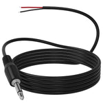 Replacement 3.5Mm Male Jack To Bare Wire Open End Ts 2 Pole Mono 1/8" 3.5Mm Jack Plug Connector Aux Audio Cable For Scanner,Speaker Pa Horns,Morse Key, Cooling Fans, Power Amp Repair