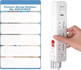 5-Pack Self Adhesive Power Strip Holder Wall Mount Cable Management Organizer
