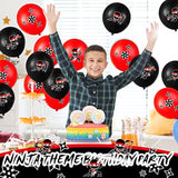 60 Pcs Red/Black Ninja Latex Balloons: Kid's Birthday Party & Baby Shower Decor