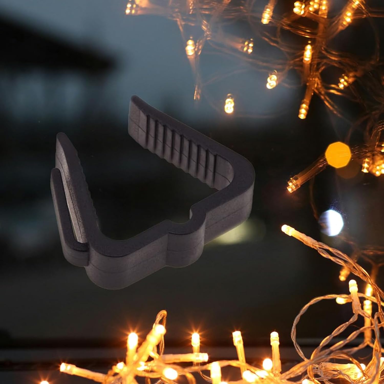 Christmas Light Clip Hook, Festive Light Hanger For Roof Gutter Fence Eaves, Weatherproof (Black30)