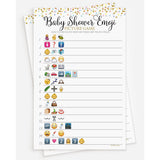 50 Baby Shower Emoji Pictionary Picture Game - Baby Shower Game - Gender Neutral (50-Sheets)