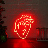 Human Heart Neon Sign USB Dimmable Anatomical LED Wall Light for Bedroom Bar Living Room Decor