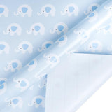 30 Inch Baby Shower Wrapping Paper Roll - Cute Baby Blue Elephant Design For Baby Shower, Birthday, Holiday, Party - 30 Inch X 33 Feet