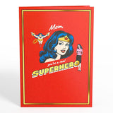Mother'S Day Pop-Up Card For Her - 3D Wonder Woman Greeting Cards For Mom, Wife, Women - 5" X 7 Super Hero Card - Blank Notecard & Envelope Included