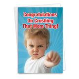 1 Funny Mother'S Day Greeting Card W/ 5 X 7 Envelope For Women, Her - Mom Crushing It Mom - Boy C8428Bmdg
