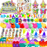 123 Pcs Party Favors For Kids, Fidget Toys Bulk, Birthday Gifts Toys, Stocking Stuffers, Prize Treasure Box Toys For Classroom, Goodie Bags Stuffers, Pinata Filler, Carnival Prizes For Boys Girls 4-10