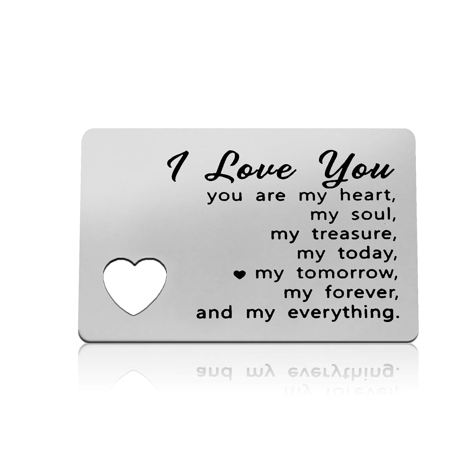 Anniversary Card Gifts For Him Engraved Wallet Card For Boyfriend Girlfriend Couple Gifts You Are My Heart Mini Love Note Card Gift For Husband Christmas Birthday Gifts Valentines Day Gifts For Fiance