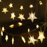 Star String Lights,16.4 Ft 50 Led 8 Modes Battery Operated String Lights With Remote & Timer Dimmable Twinkle Fairy Ligh