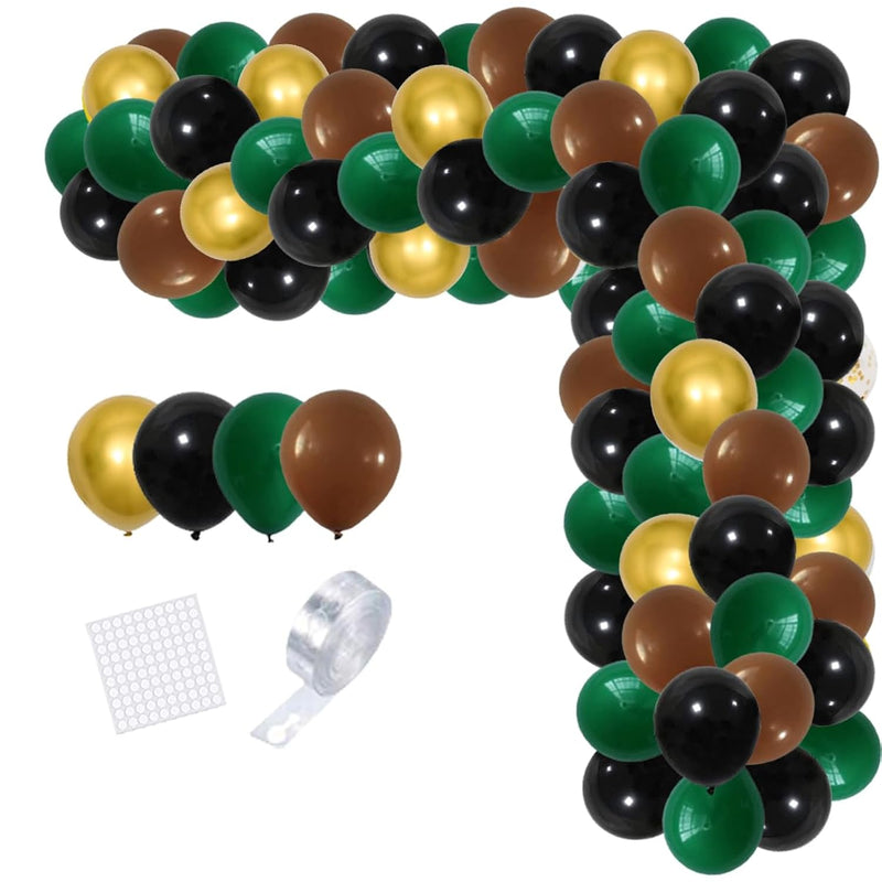 Dark Green Black Gold Brown Balloon Garland Arch Kit - 122Pcs Dark Gre