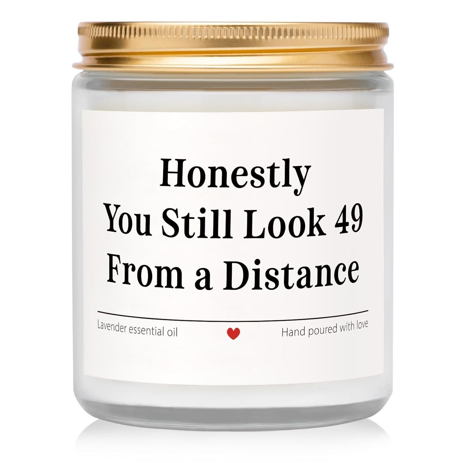 50Th Birthday Gifts For Her, Fifty Birthdays Gifts For Women Men - Lavender Scented Candle, 50Th Birthday Decorations, 50 Year Old Bday Gift For Wife Sister Coworker Friends Daughter