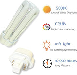 PLT 32W Triple Tube Fluorescent Light Bulbs 6 Pack 5000K Daylight GX24-3 4 Pin Base