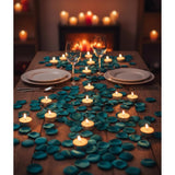 200Pcs Silk Flower Petals Artificial Rose Petals For Wedding Decoration,Fake Flower Petals For Bridal Showers,For Anniversaries And Parties(Teal)