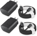 25W USB C Fast Charger with 6FT Cable for Samsung Galaxy S26 S25 S24 S23 S22 Pixel iPhone