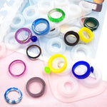 3 Pcs Epoxy Resin Ring Mold, Silicone Ring Molds Diamond Jewelry Mold With Round And Rhombic Face Different Sizes Ring Jewelry Resin Casting Mold For Pendants And Crafts Making