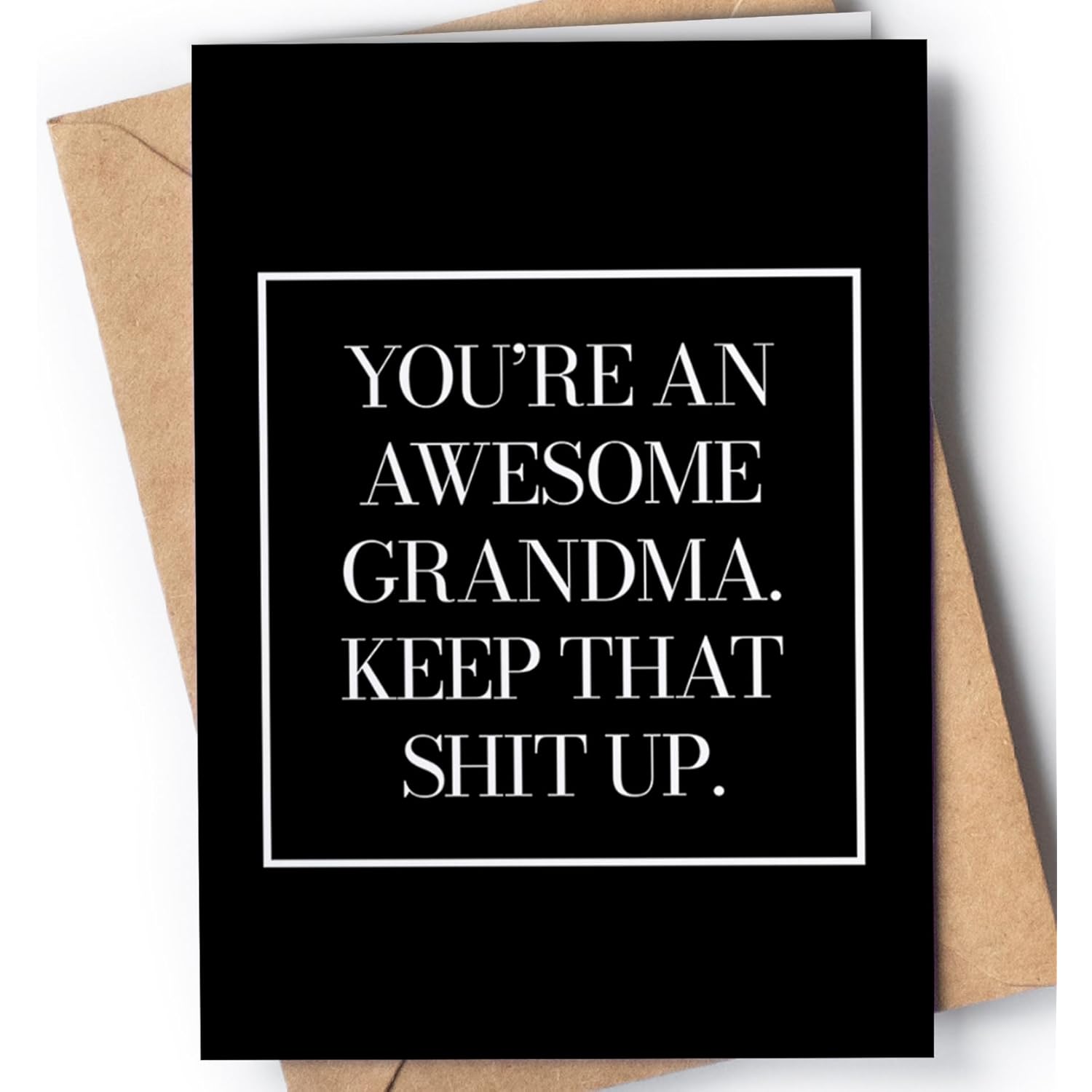 Funny Card For Grandma | Original Card For Birthday, Retirement, Wedding, Christmas... | Joke Congratulatory Card For Your Grandmother | Awesome And Fun Card For Her