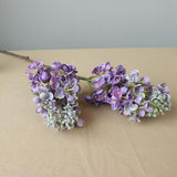 22” Artificial Lilac Flower Branch Real Touch Gradient Purple Fake Delphinium Antirrhinum Stem Flower For Wedding Bouquet Table Centerpieces Vase Floral Arrangement Home Decoration 2Pcs