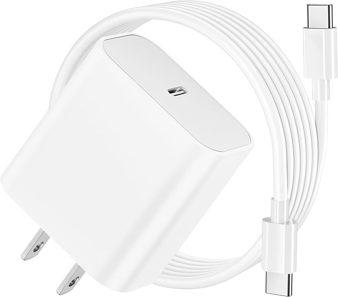 20W USB C Fast Charger with 6.6FT USB C Cable for iPad Pro Air Mini 10th Gen