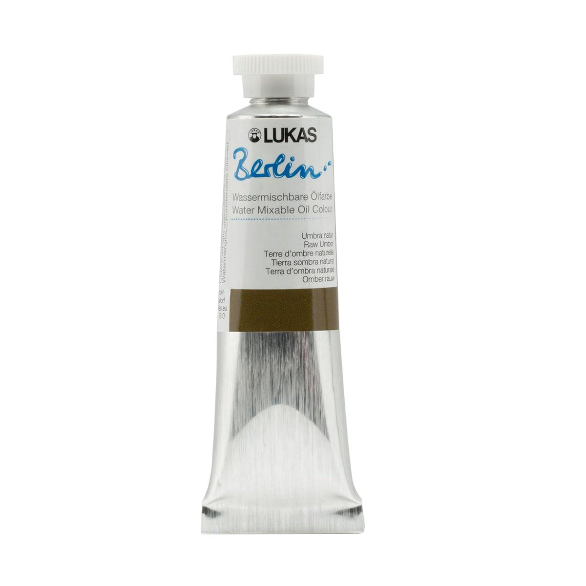 LUKAS Berlin Pro Artists Water Mixable Oil Paint 37 ml Tube Raw Umber, Water Soluble, Lightfast Pigments, Quick Drying, Easy Clean-Up, Eco-Friendly, Professional Quality, 40 Color Range
