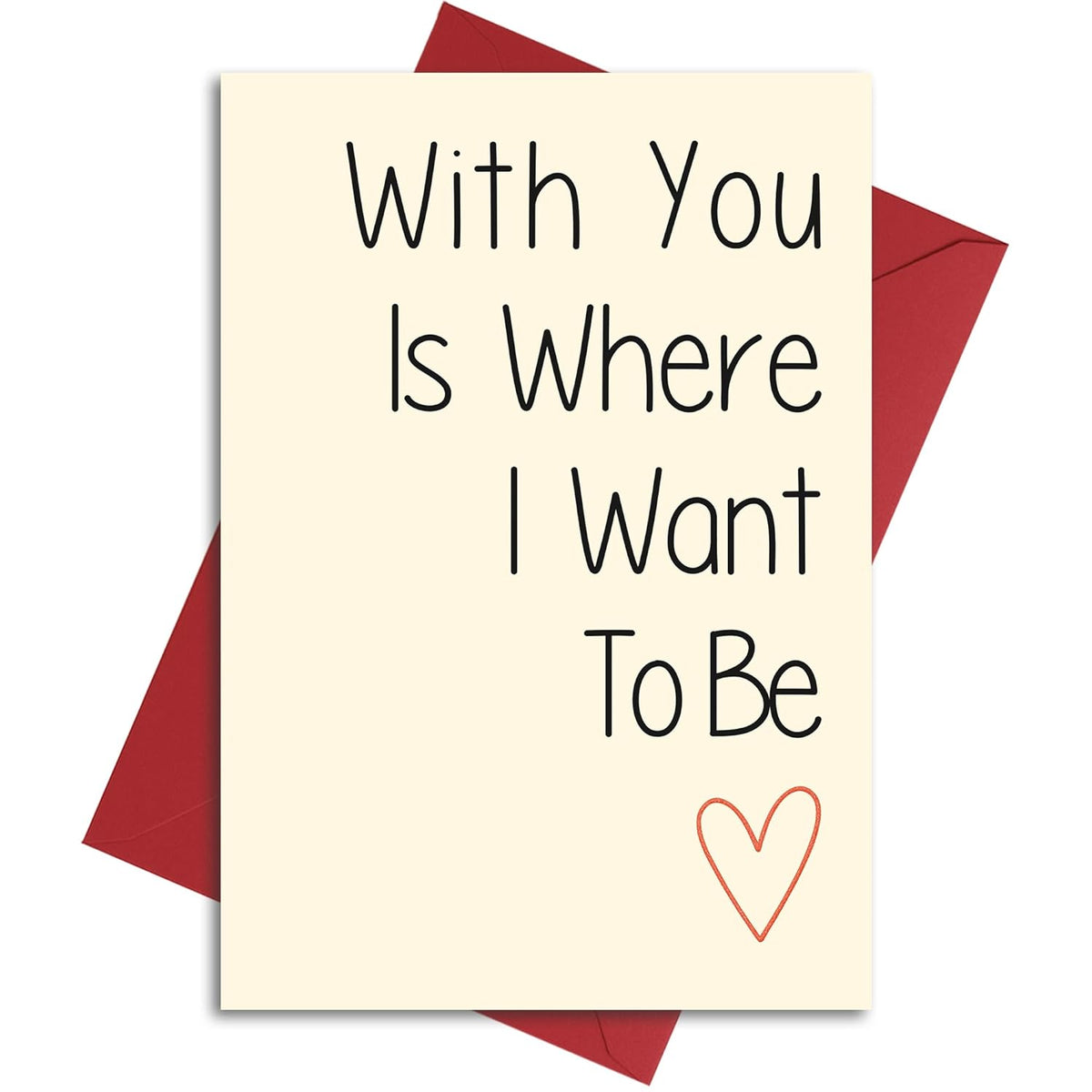 Romantic Valentines Day Cards With Envelope - Sweetest Day Cards For Husband, Wife, Girlfriend, Boyfriend And Fiance - Funny Bday Cards 5X7 Inch