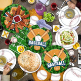 Baseball Party Decorations Tableware,143Pcs Baseball Plates And Napkins,Tablecloth Cups,Banner For Birthday Decorations Gameday Celebrations