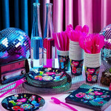 252 Pcs Retro 80S Plates And Napkins Set I Love The 1980S Party Decorations Back To The 80S Napkins Plates Cups Knives Spoons Forks 1980S Neon Party Tableware Supplies Serves 36 Guests