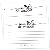 50 Words Of Wisdom Cards, Blank Advice Cards For The Bride And Groom, Baby Shower, Bridal Shower, Wedding Shower, Graduation Party, Retirement Party, Anniversary 4 X 6 Inch