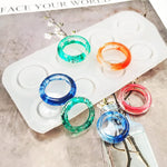 3Pcs Different Shapes Silicone Resin Ring Mold, 8 Sizes Ring Jewelry Resin Casting Mold, For Diy Rings, Earrings, Necklace Pendants, Keyrings, Crafts, Decorations Making