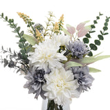 Fake Flowers Artificial Blue Flowers With Vase, Table Centerpieces For Dining Room, Silk Flower Arrangements For Home, Living Room Bathroom Plant Decor, Centerpiece Table Decorations