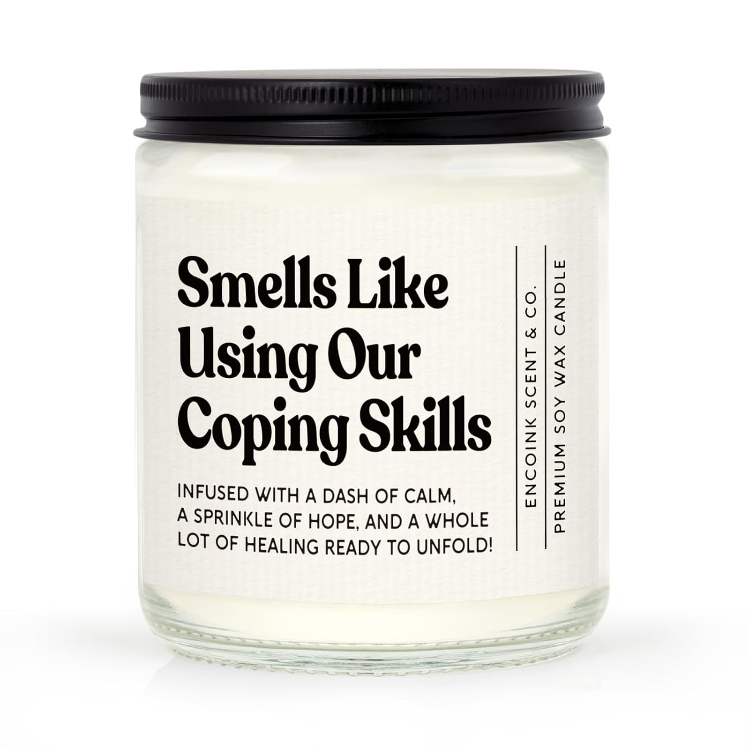 Therapist Gifts For Women Men, Gifts For School Counselor, Social Worker, Psychologist, Mental Health, Funny Coping Skills Candle For Stress Relief, Healing, Emotional Support, Lavender