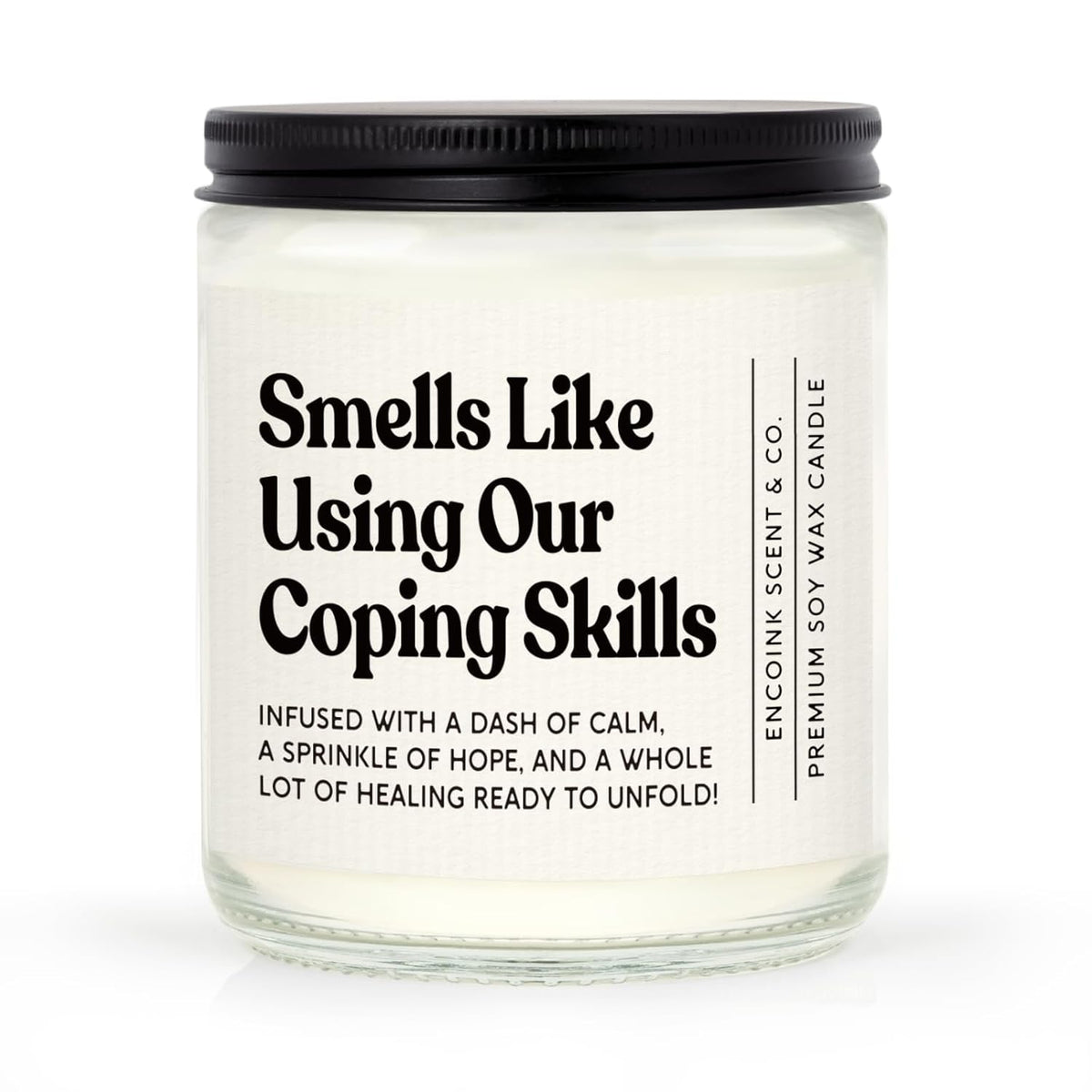 Therapist Gifts For Women Men, Gifts For School Counselor, Social Worker, Psychologist, Mental Health, Funny Coping Skills Candle For Stress Relief, Healing, Emotional Support, Lavender