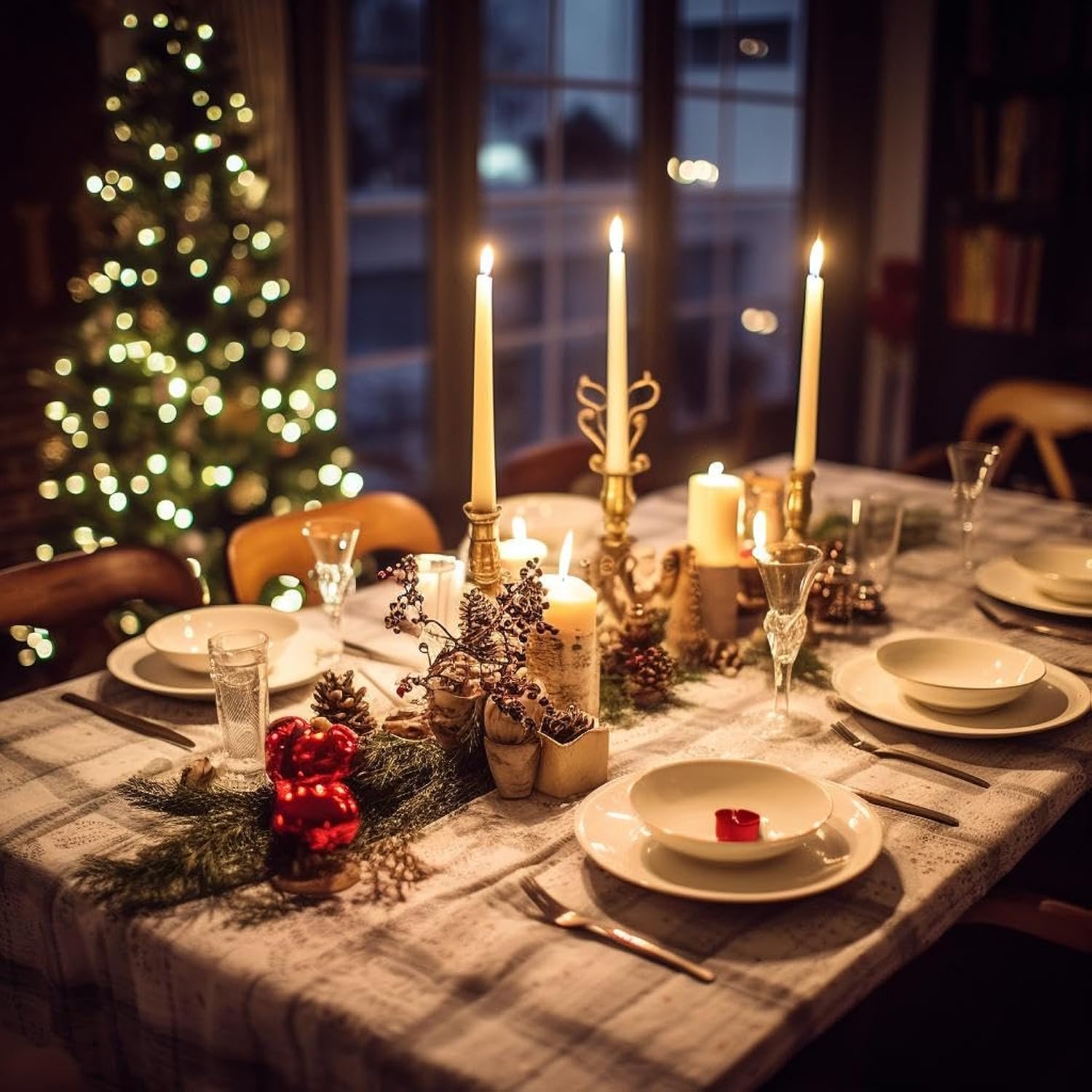 48Pcs Flameless Taper Candles Bulk,11In Battery Operated Led Taper Candles Flickering Electric Fake Candlesticks For Wedding Christmas Party, (Batteries Not Included)