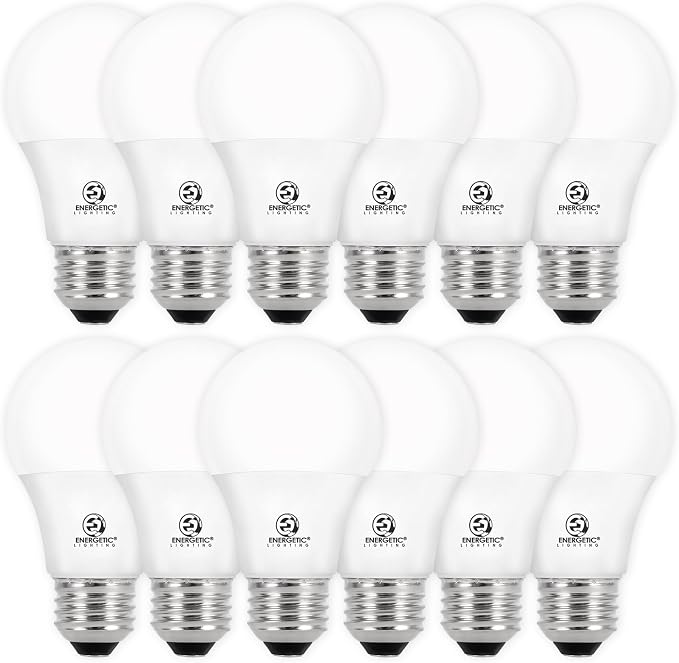 12 Pack Dimmable LED Light Bulbs 8W 60W Equivalent 4000K Cool White 800 Lumens E26 Base