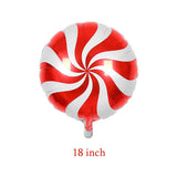 10Pcs Christmas Balloons Decorations Large Gingerbread Man Helium Balloons Red Candy Foil Mylar Balloons For Winter Themed Christmas Holiday Birthday Baby Shower Party Decorations Supplies