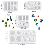 4 Pack Island Resin Pendant Molds, Pendant Silicone Molds Jewelry Resin Casting Molds For Earrings Necklace Keychains Uv Resin Ocean Style Epoxy
