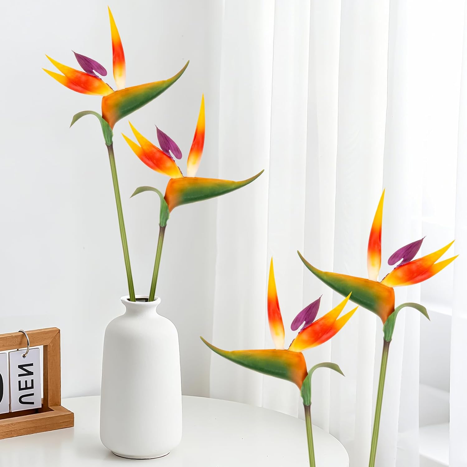 Bird Of Paradise Artificial Plant - 2Pcs Uv Resistant Artificial Outdoor Plants Birds Of Paradise Plant Artificial Giant Flowers For Decoration Hawaiian Party Decorations Hawaiian Flowers 24"