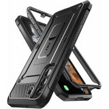 SUPCASE for Samsung Galaxy S22 Case with Stand (Unicorn Beetle Pro), [Built-in Belt-Clip] Heavy Duty Full-Body Dual Layer Rugged Kickstand Shockproof Protective Phone Case for Galaxy S22, Black