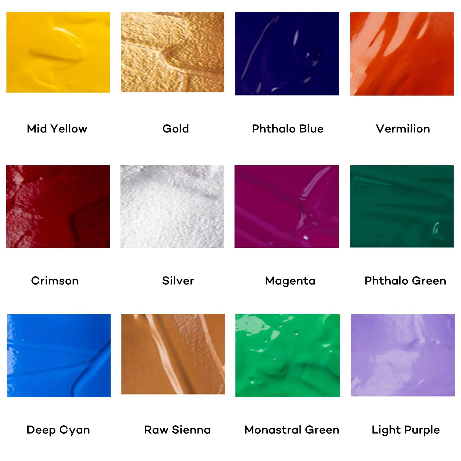 Signature Acrylic Color Paint Set, 12 X 16.9Oz (500Ml), Semi-Matte Finish, 12 Vibrant Colors, Suitable For Canvas, Wood, Fabric, Leather, Cardboard, Paper, Mdf And Crafts