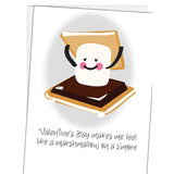 Valentines Day Makes Me Feel Like A Marshmallow On A S’More Naughty Valentine'S Card For Husband Or Boyfriend