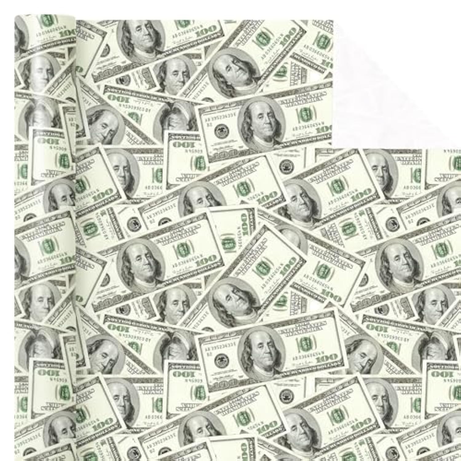 Money Wrapping Paper Roll - Mini Roll - 17 Inch X 16.5 Feet - Dollar Bills Funny Wrapping Paper Perfect For Men Women Adult, Birthday