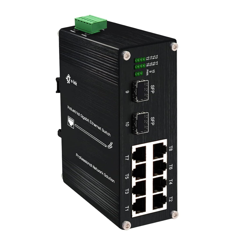 Industrial 8-Port Gigabit Ethernet Switch Din Rail Mount 8 Port Rj45 10/100/10