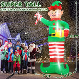 Christmas Inflatables, Giant 15 Ft Christmas Elf Inflatable Outdoor Decoration, Blow Up Xmas Elf Holding Box, Led Lighte
