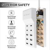 10-Port USB Charging Station Multi Charger Block with 50W 10A Total Output