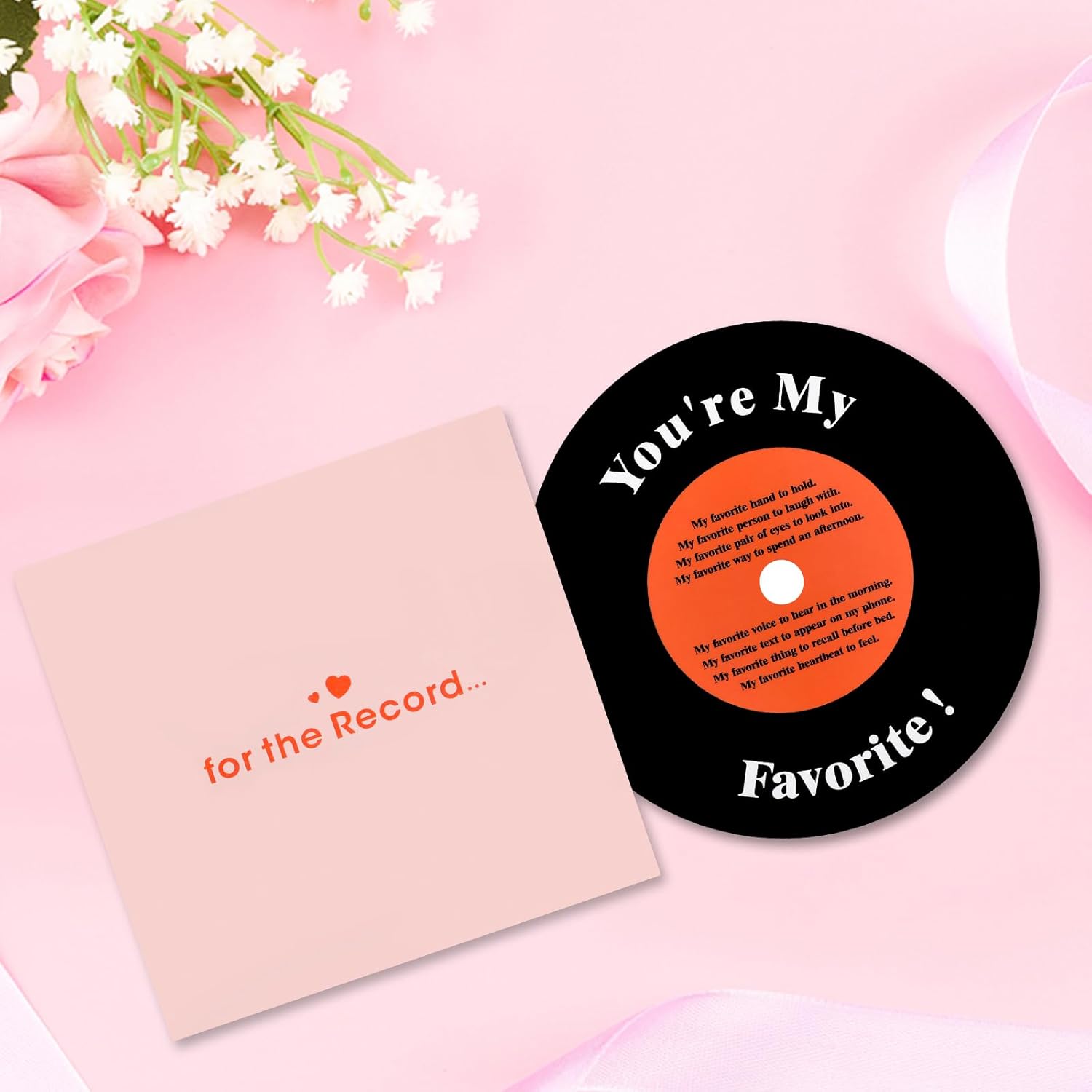 Valentines Day Gifts For Him Her - Women Mens Valentines Day Gifts Card, Anniversary Record Card For Boyfriend Girlfriend Wife Husband Couple, You'Re My Favorite Greeting Card For Birthday Wedding