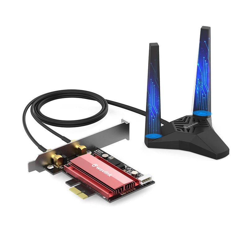 WAVLINK AX3000 PCIe WiFi Card,WiFi 6 Tri-Band Wireless WiFi Adapter with Bluet