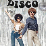 Silver Foil Fringe Tinsel Backdrop 2 Pack Metallic Streamers for Parties