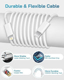3 Pack 20W USB C Fast Charger with 6FT USB C to Lightning Cable Apple MFi Certified for iPhone 14 13 12 11 iPad