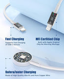 3 in 1 Fast Charging Cable with 20W USB C Charger 6FT for Apple Watch iPhone